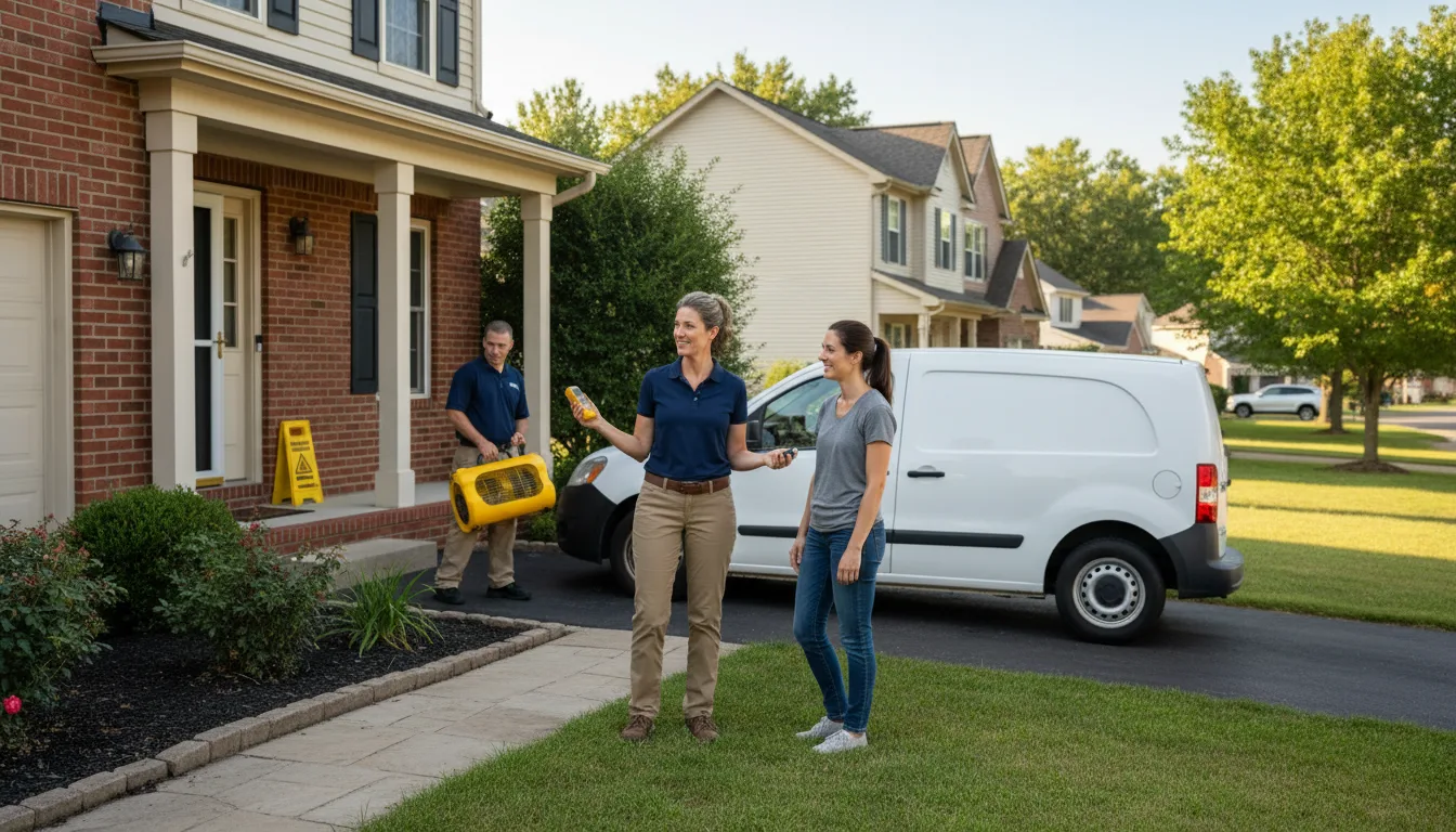 Residential water damage restoration in Maple Springs, NY